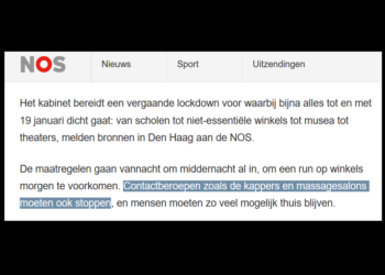 BREAKING – Nieuwe coronamaatregelen gelekt: harde lockdown t/m19-01