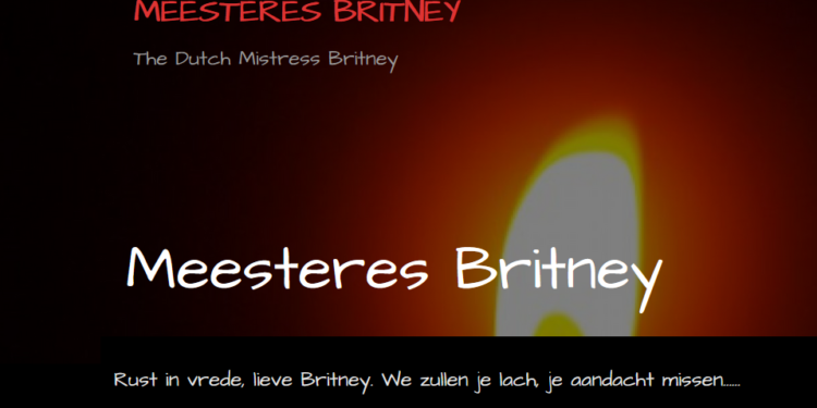 Meesteres Britney (Den Haag) is niet meer