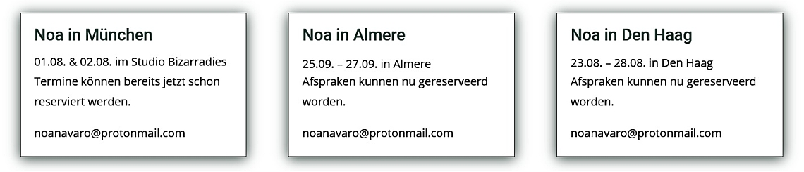 De tourdatums van de fetisjMeesteres Tourdata van de fetisjMeesteres