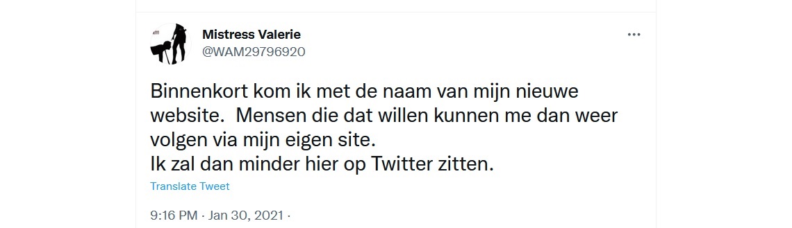 Mistress Valerie's website Mistress Valerie