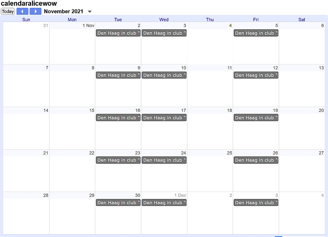 November in de Meesteressenagenda Alice MissWoW Meesteressenagenda Alice MissWoW