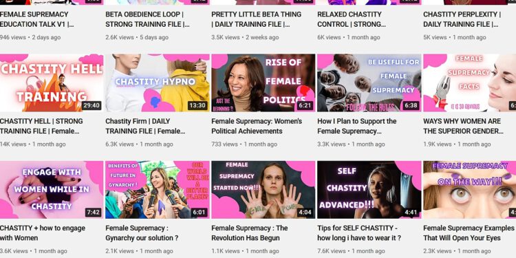 Sharie, ook ’n YouTubekanaal over Female Supremacy