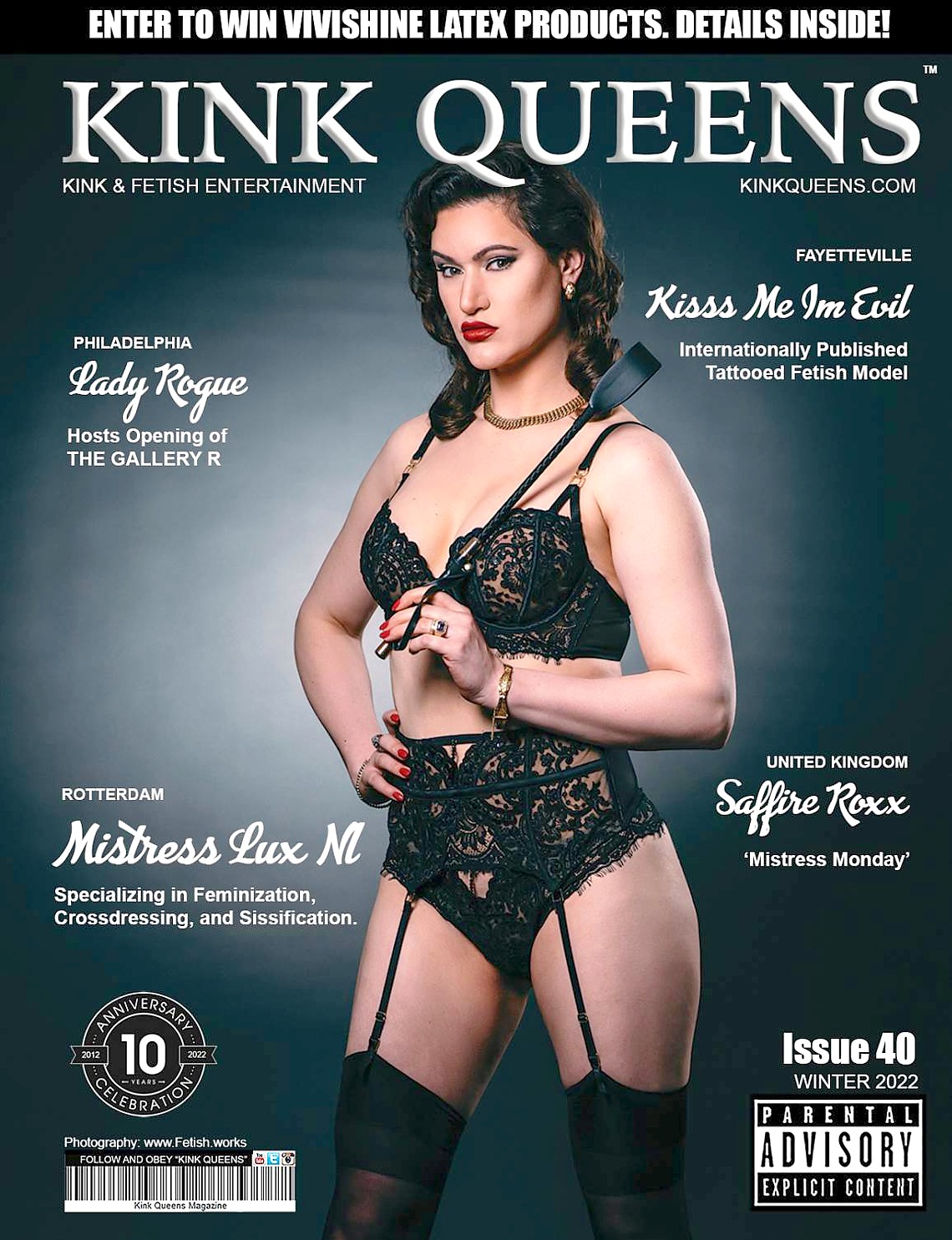 Kijk dan, Lady Lux op het cover van Kink Queens™! Lady Lux Kink Queens™