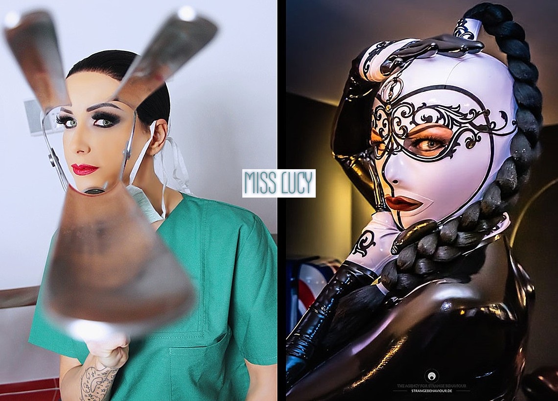 Twee van de personaes van de Duitse Miss Lucy Duitse Miss Lucy