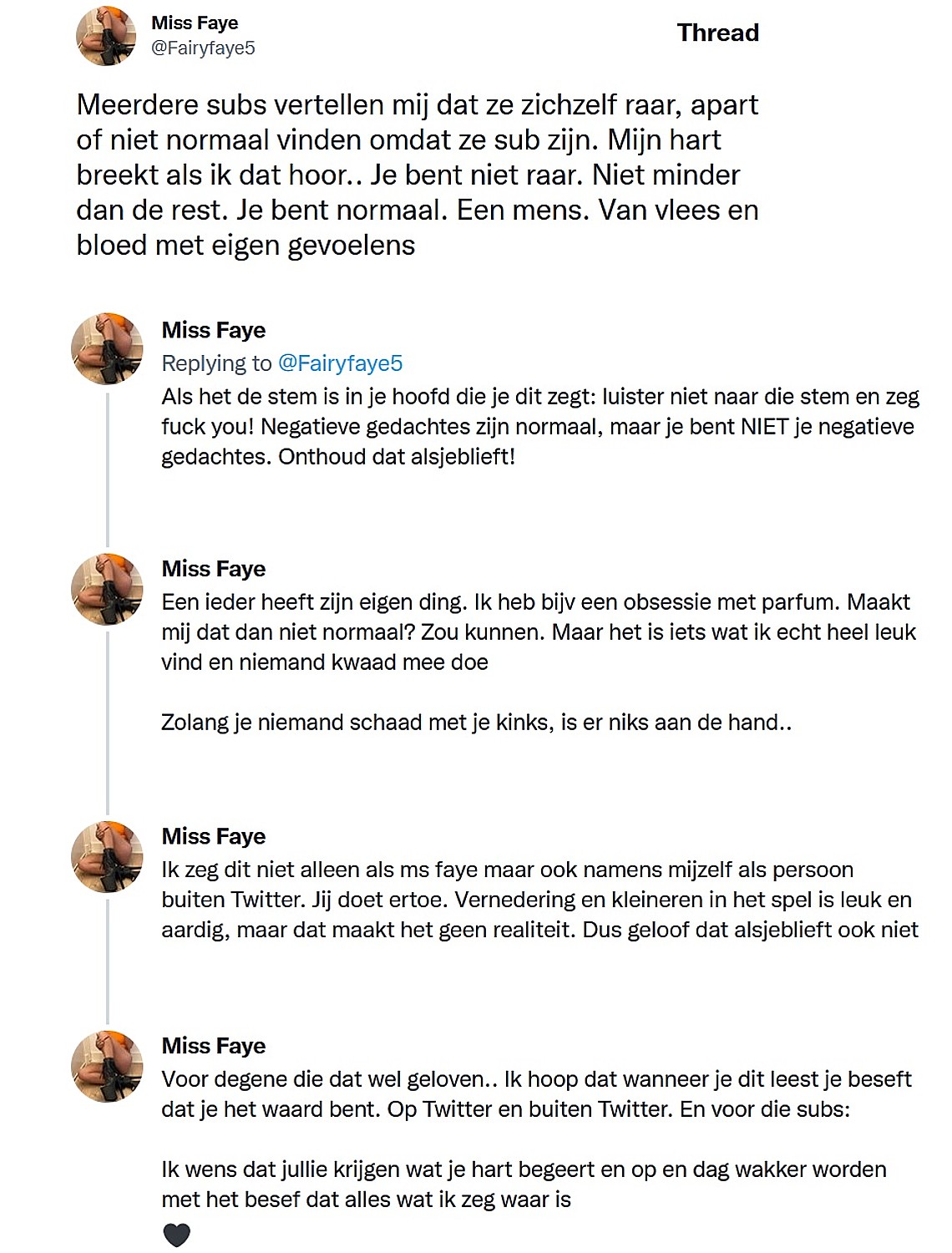 Miss Faye's opvattingen over subs & slaven Miss Faye