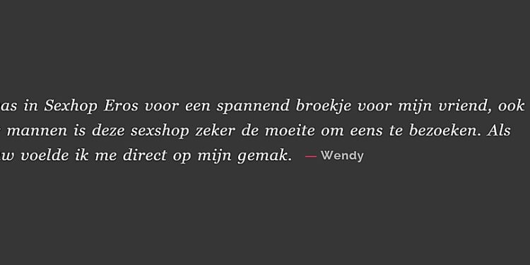 Sexshop Eros in Rotterdam voor al uw sextoys en lingerie