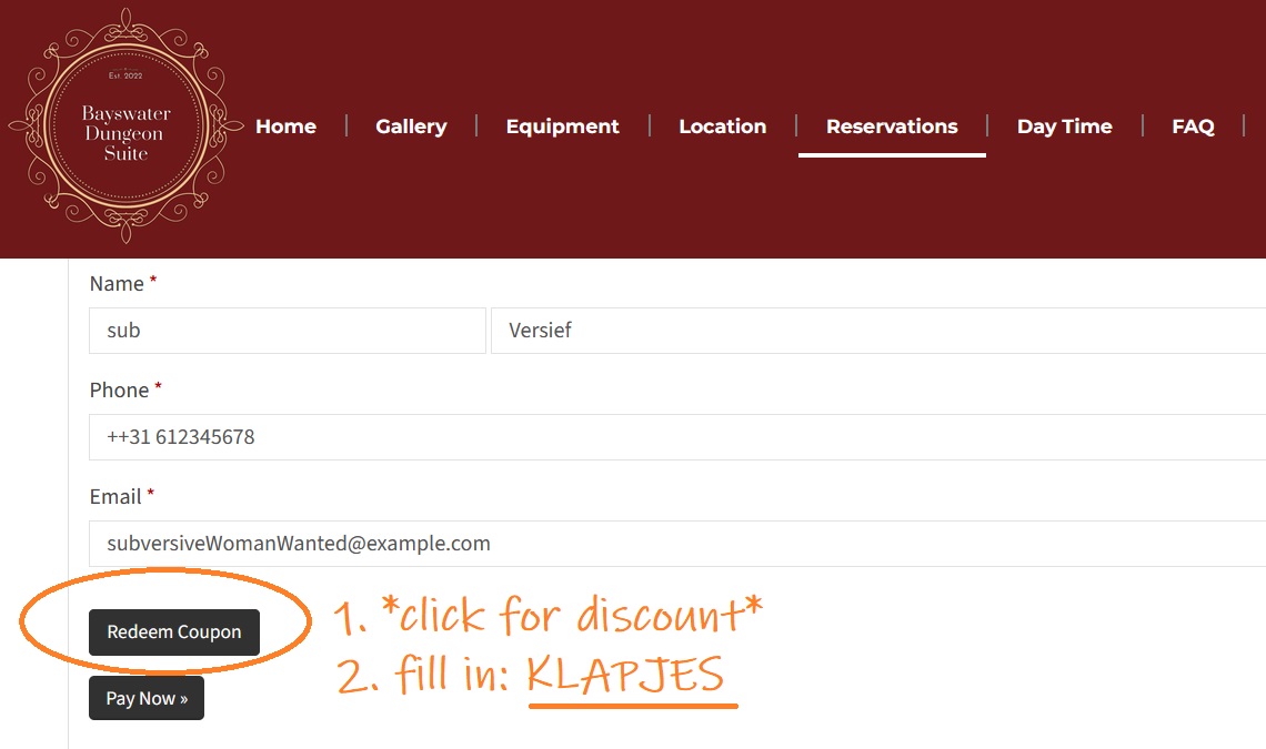 De kerkers in Londen van Madame Caramel hebben ongeveer dezelfde website. Kerkers in Londen