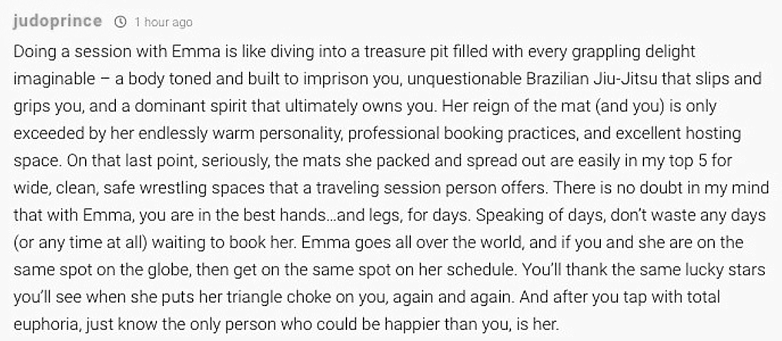 Meesteres Emma Switch bezoekt Nederland en Vlaanderen; hier een recente recensie. Meesteres Emma Switch in Nederland en Vlaanderen