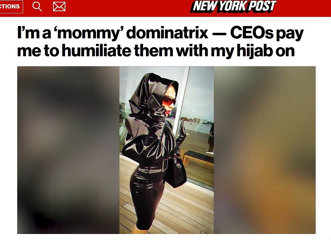 Miss Cleopatra in het begeleidende filmpje van The New York Post Miss Cleopatra