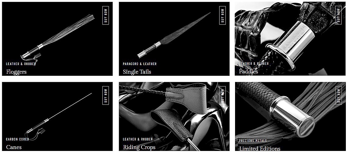 Een greep (whawhawha) uit hun BDSM-zwepen en canes BDSM-zwepen