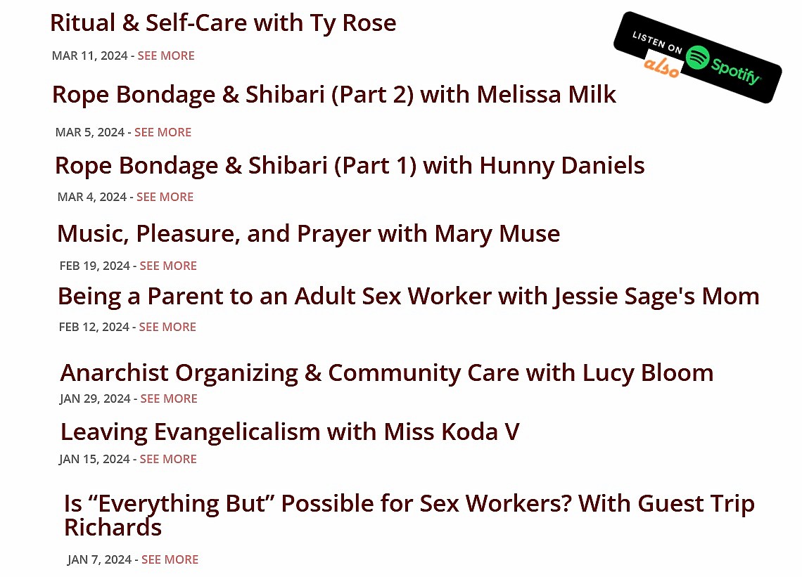 podcast sekswerkers werk