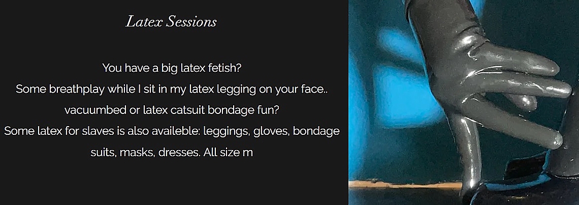 De latexsessies van Meesteres Sadic Sadie ook op een andere manier door Mevrouw zelf uitgeled. latexsessies