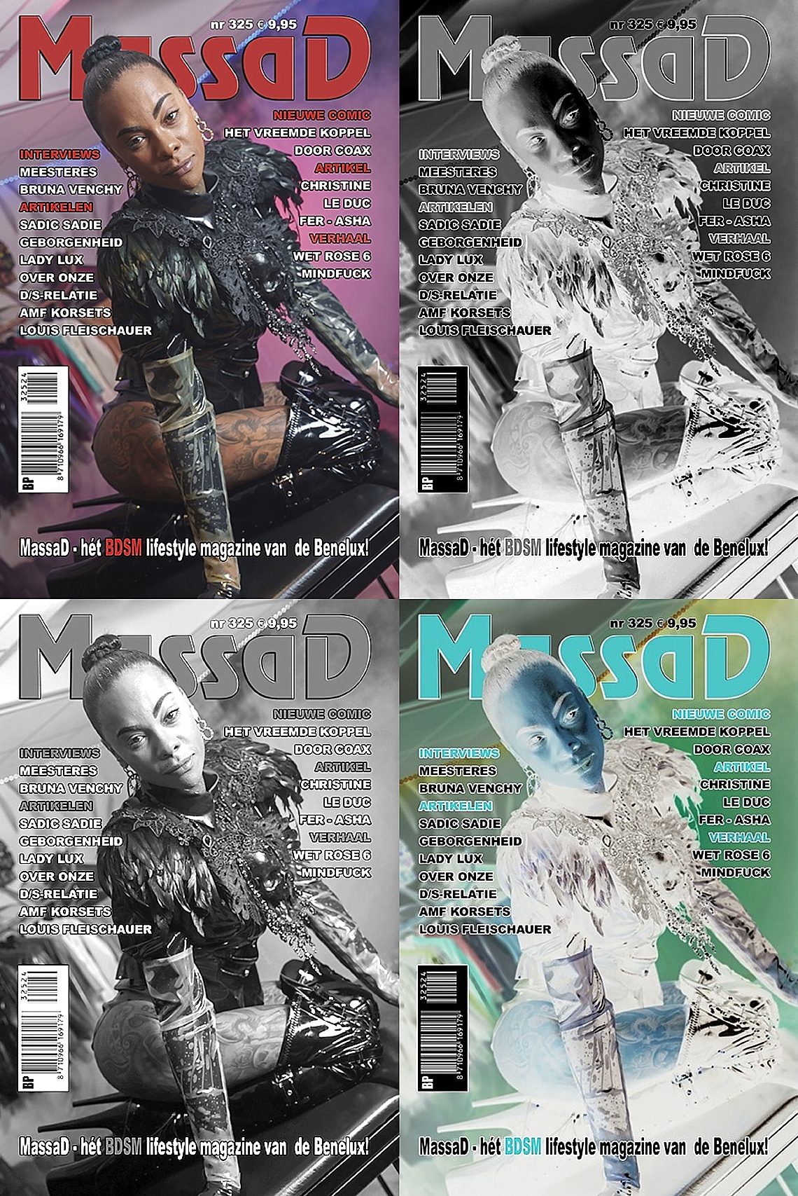 Viermaal de cover van MassaD Magazine 325 MassaD 325