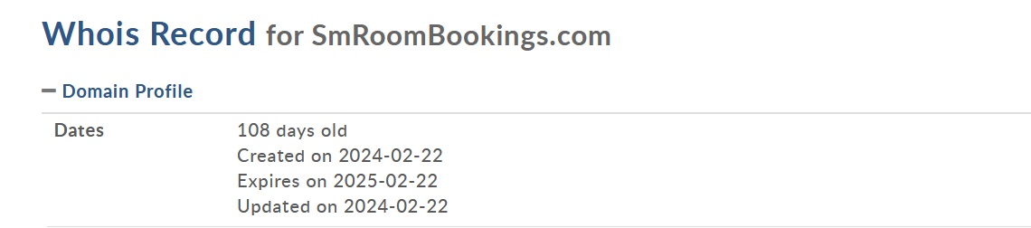 De "geboortegegevens" van de site voor bookings bij Doma studio bookings doma