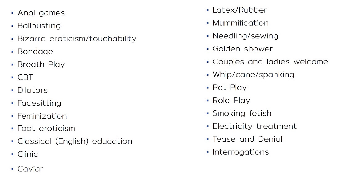 De diensten van Miss Dajana Miss Dajana