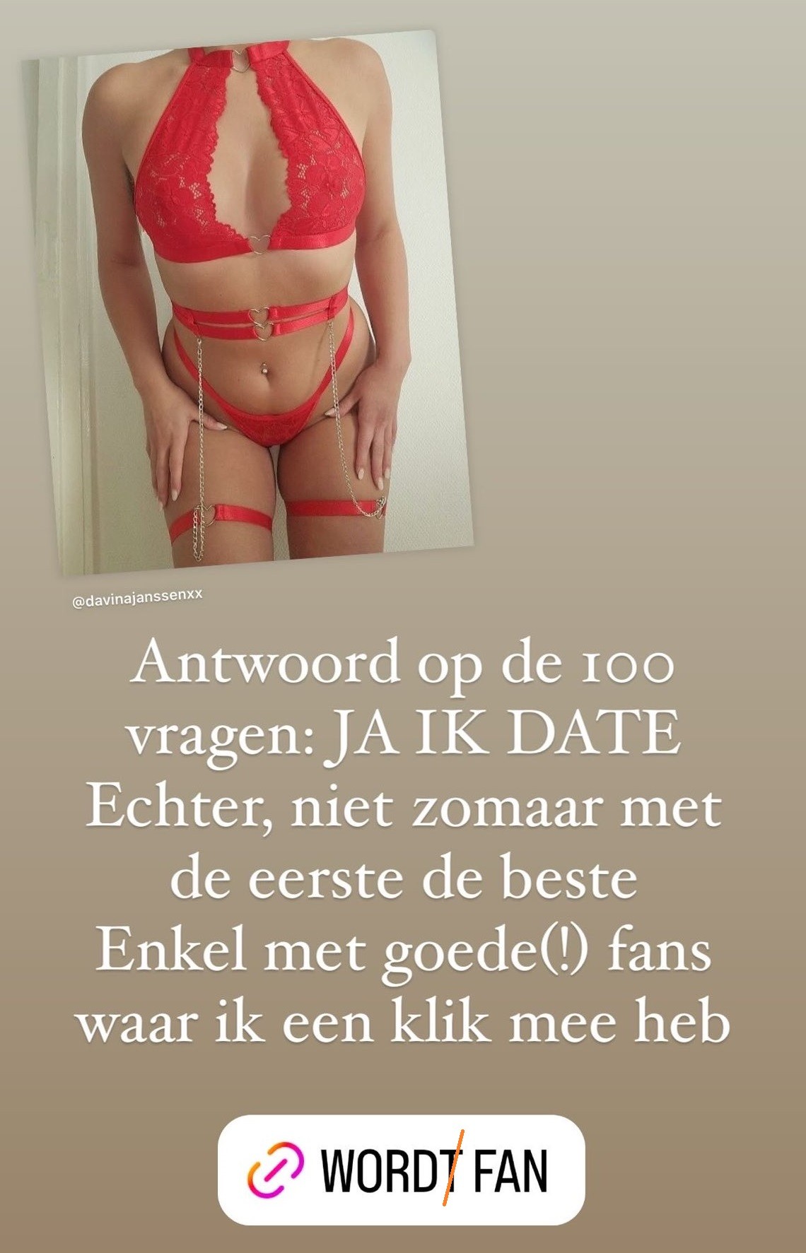 Wordt fan van Davina Janssen haar F2F-account en je krijgt contact Davina Janssen