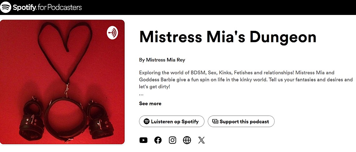 De gratis podcast van Mistress Mia Mistress Mia Dungeon