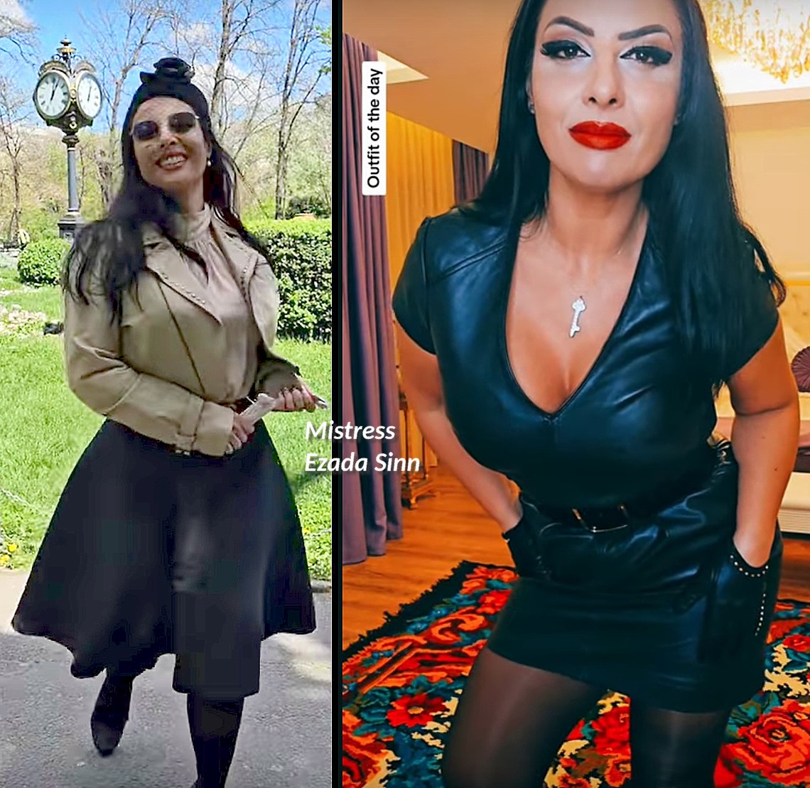 Twee printscreens uit vele fillempies (tel ze lekker zelf :) van Mistress Ezada Sinn Ezada Sinn mode