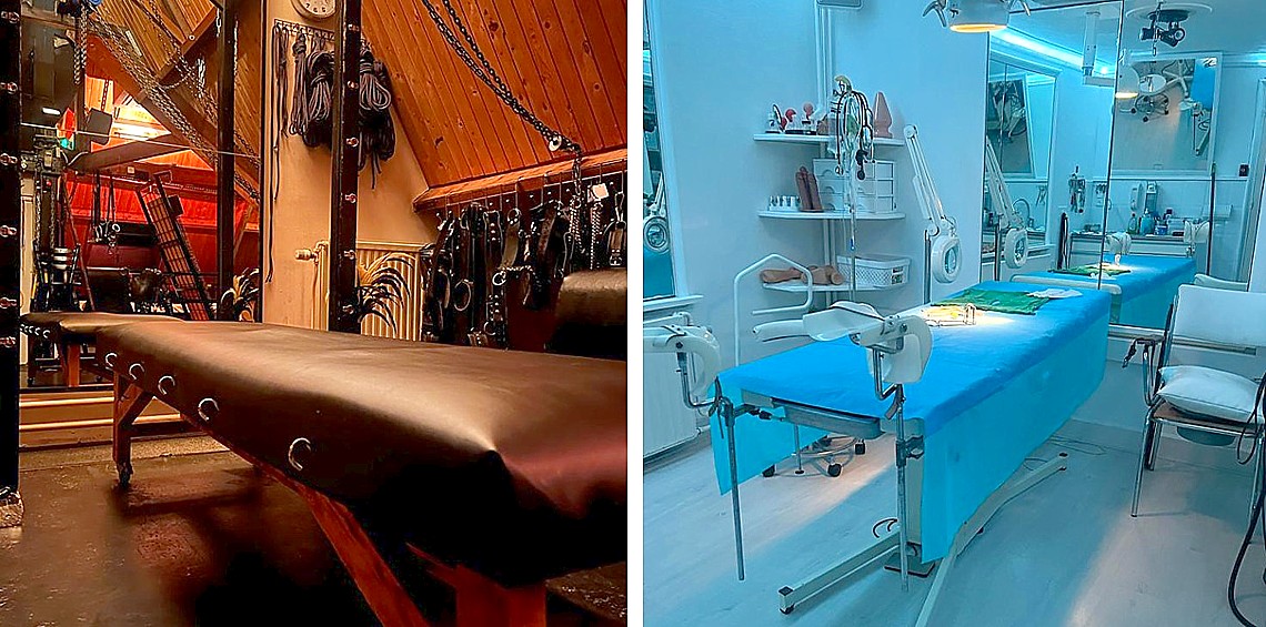 De zolder en de medische ruimte, daar vinden de laatste sessies plaats van Domination Palace laatste sessies Domination Palace