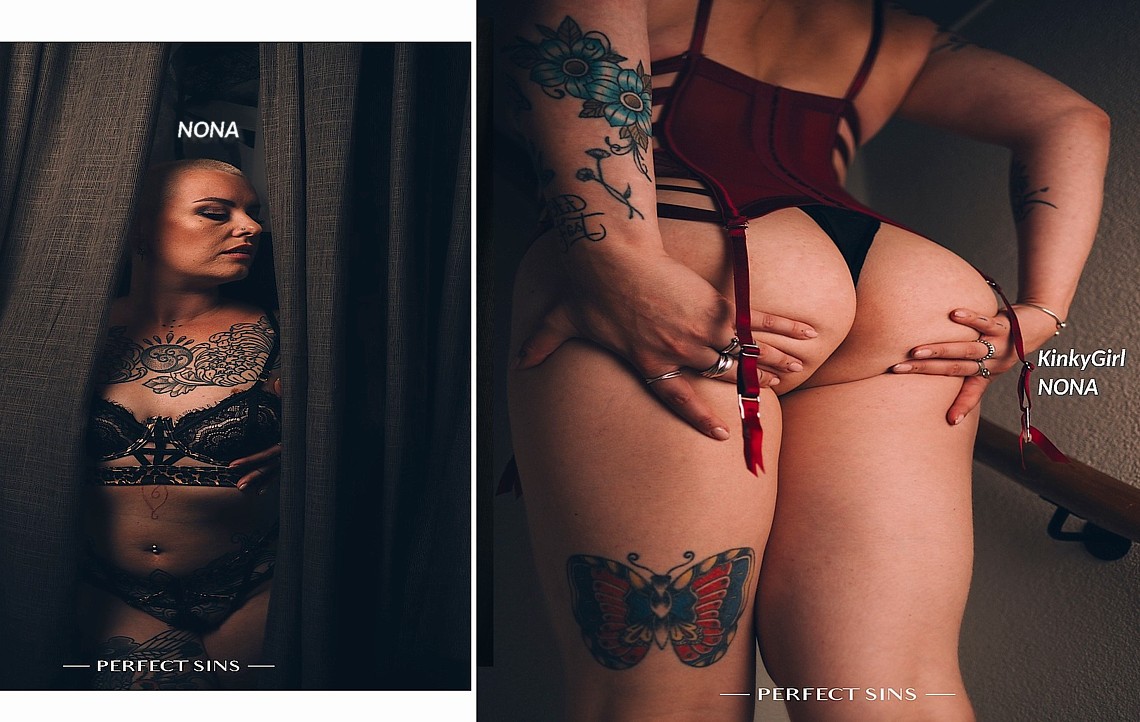 KinkyGirl Nona, van voren en achteren... KinkyGirl Nona