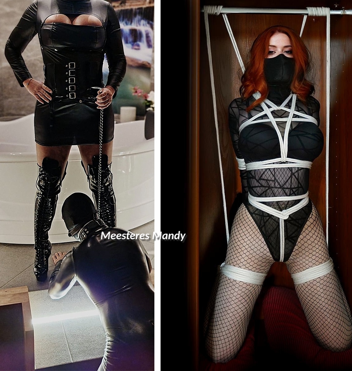 Meesteres Mandy hangt je op. Ook slavinnen, alleen dan zonder melkmachine Meesteres Mandy melkmachine