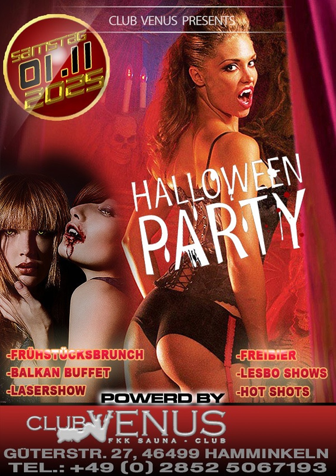 Poster Halloween Party bij Club Venus Club Venus Halloween
