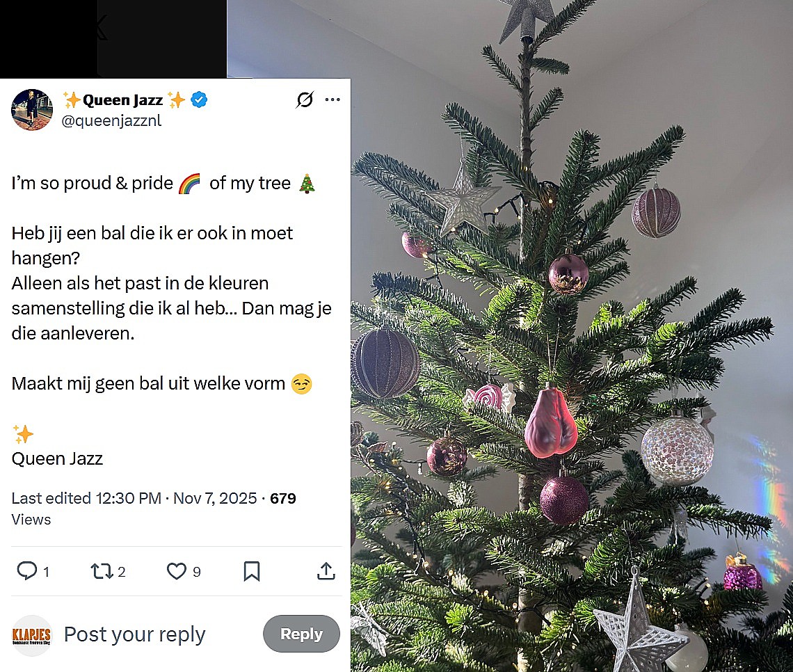Queen Jazz houdt van december. Haar boom begint zich te vullen vanaf eind oktober!! Queen Jazz december