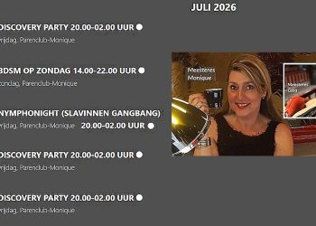 BDSM-activiteiten bij Parenclub Monique – juli 2026