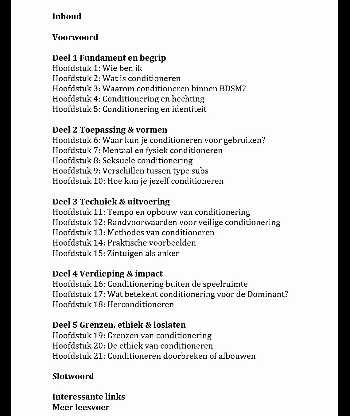 Moriah conditioneren